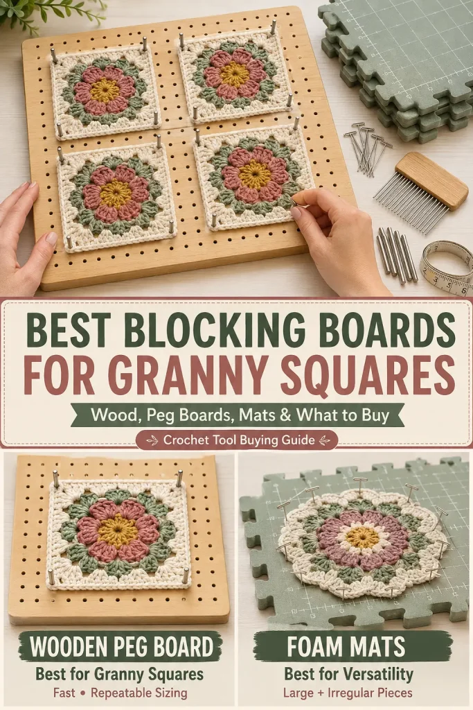 Best Blocking Boards for Granny Squares: Wood, Peg Boards, Mats & What to Buy