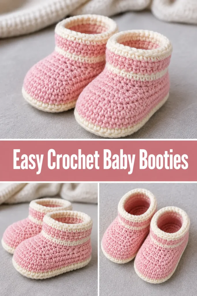 Easy Crochet Baby Booties Pattern