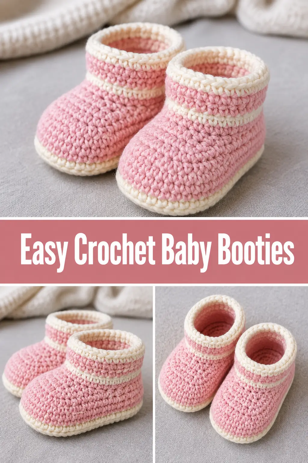Easy Crochet Baby Booties Pattern