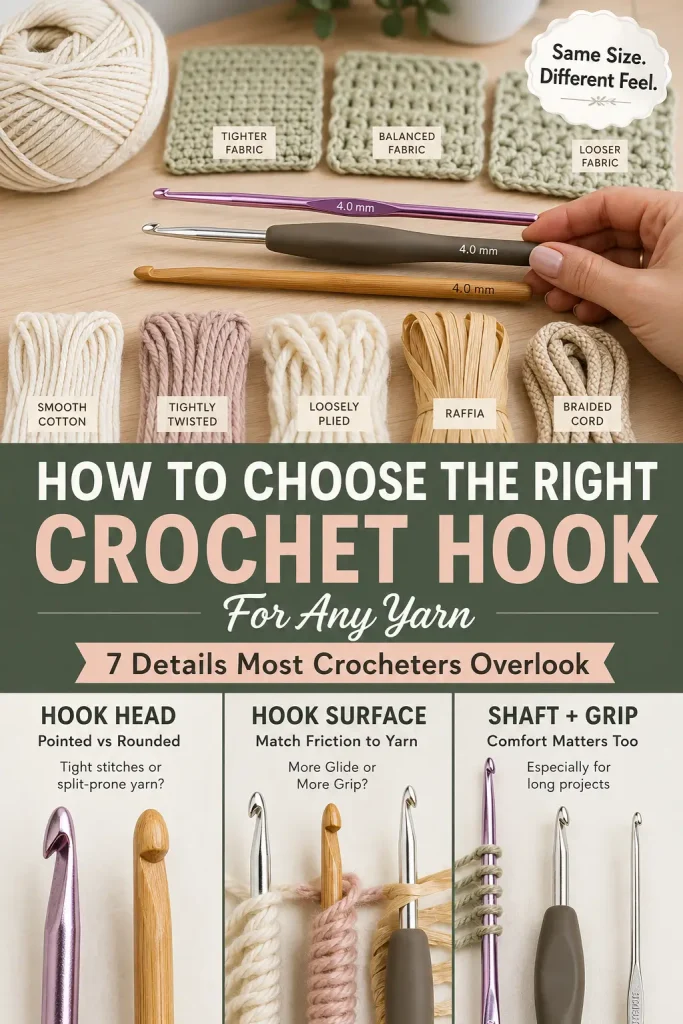 How to Choose the Right Crochet Hook for Any Yarn: 7 Details Most Crocheters Overlook