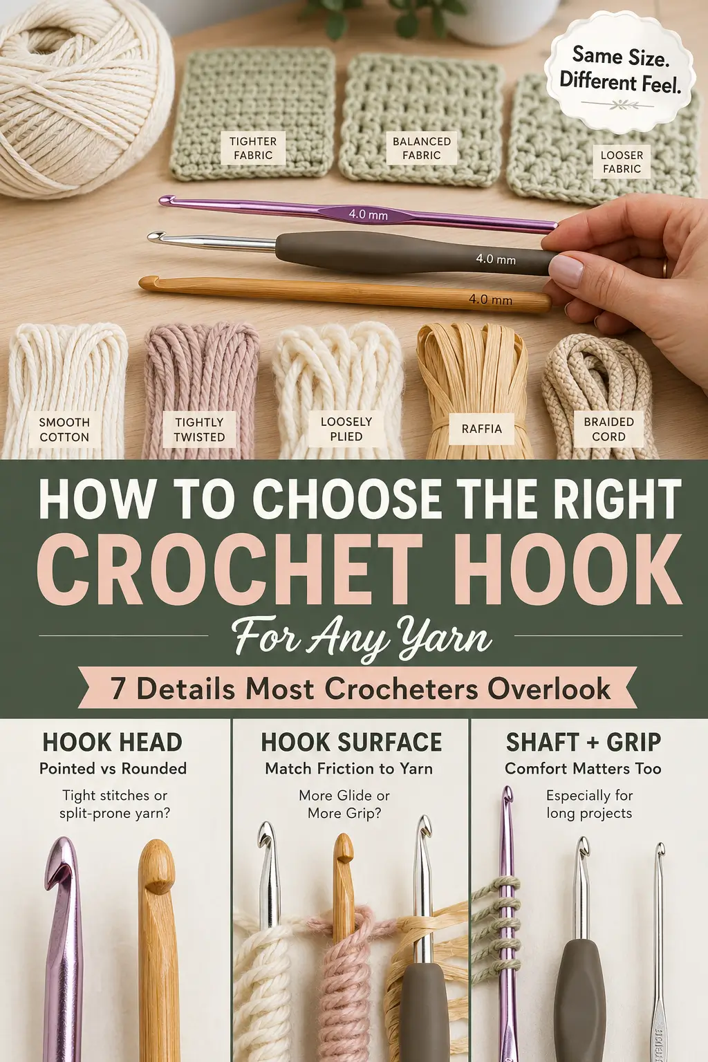 How to Choose the Right Crochet Hook for Any Yarn: 7 Details Most Crocheters Overlook