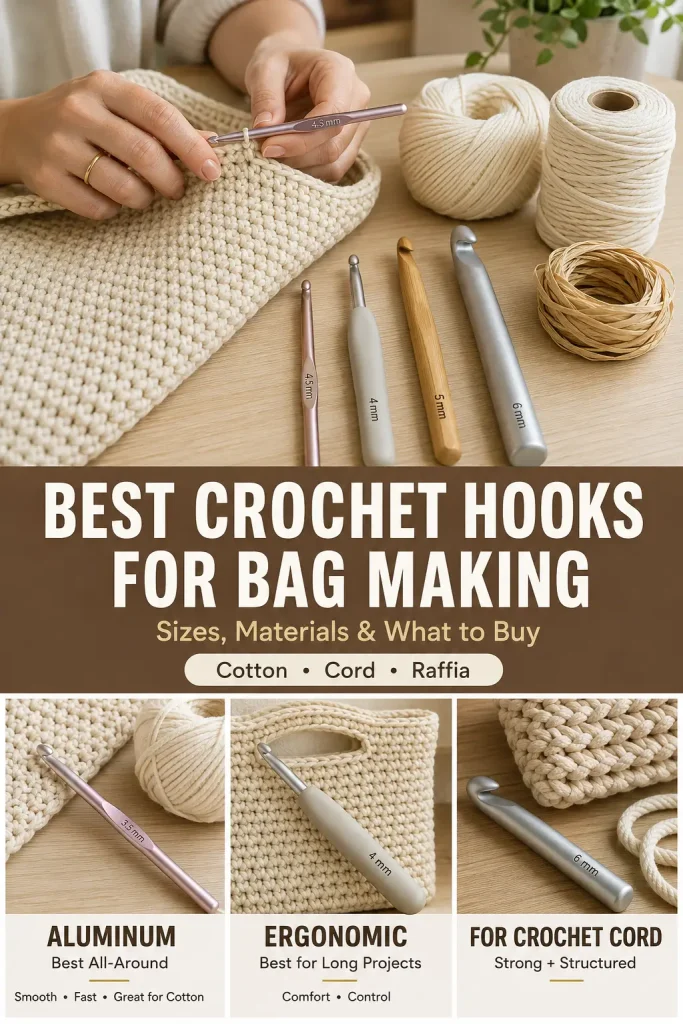 Best Crochet Hooks for Bag Making: Sizes, Materials & What to Buy