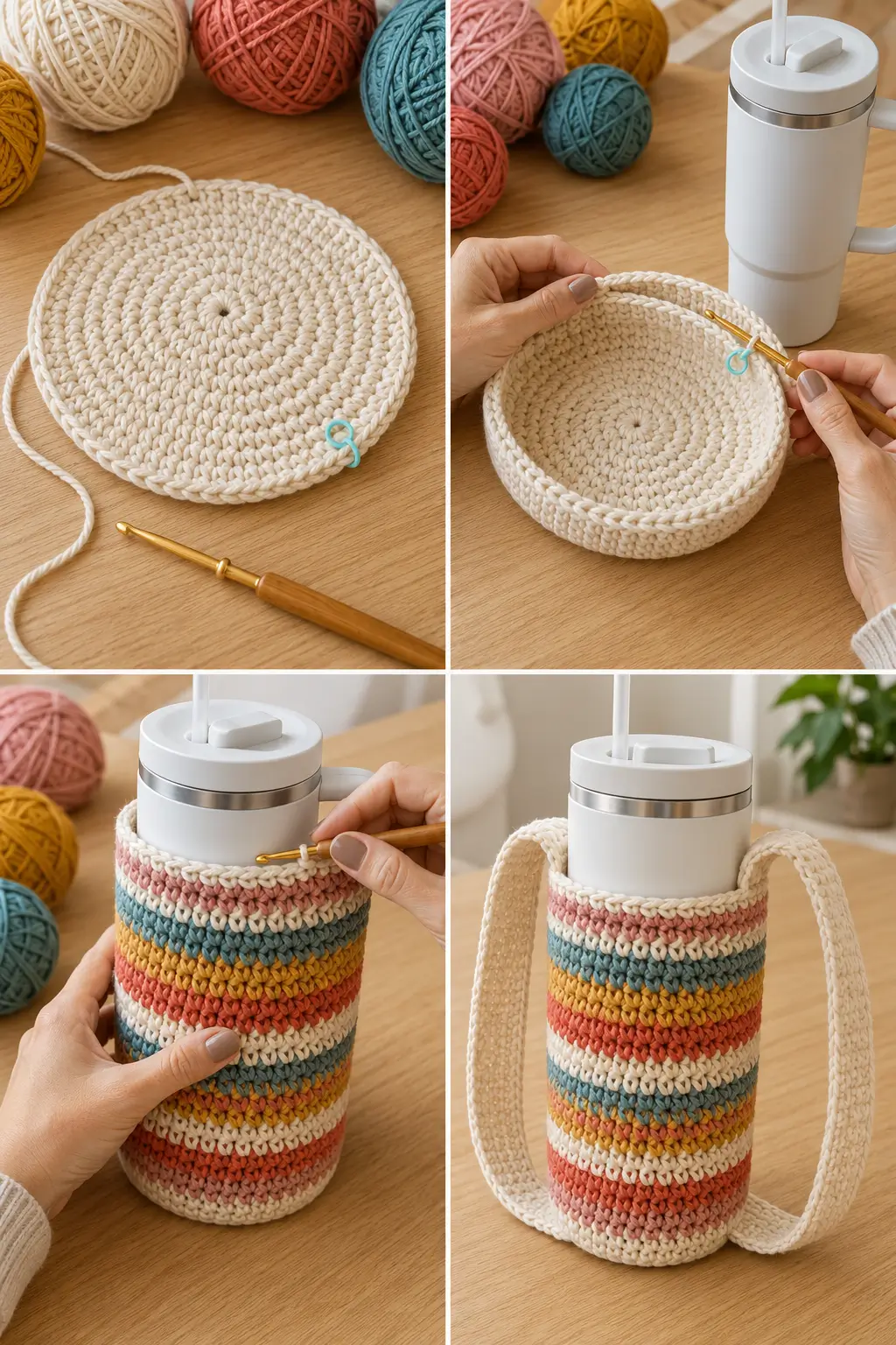 My Water Bottle Never Fit the Cup Holder—So I Crocheted This Instead