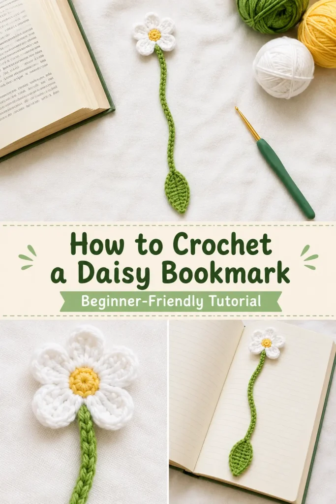 How to Crochet a Daisy Bookmark: Beginner-Friendly Flower Bookmark Pattern