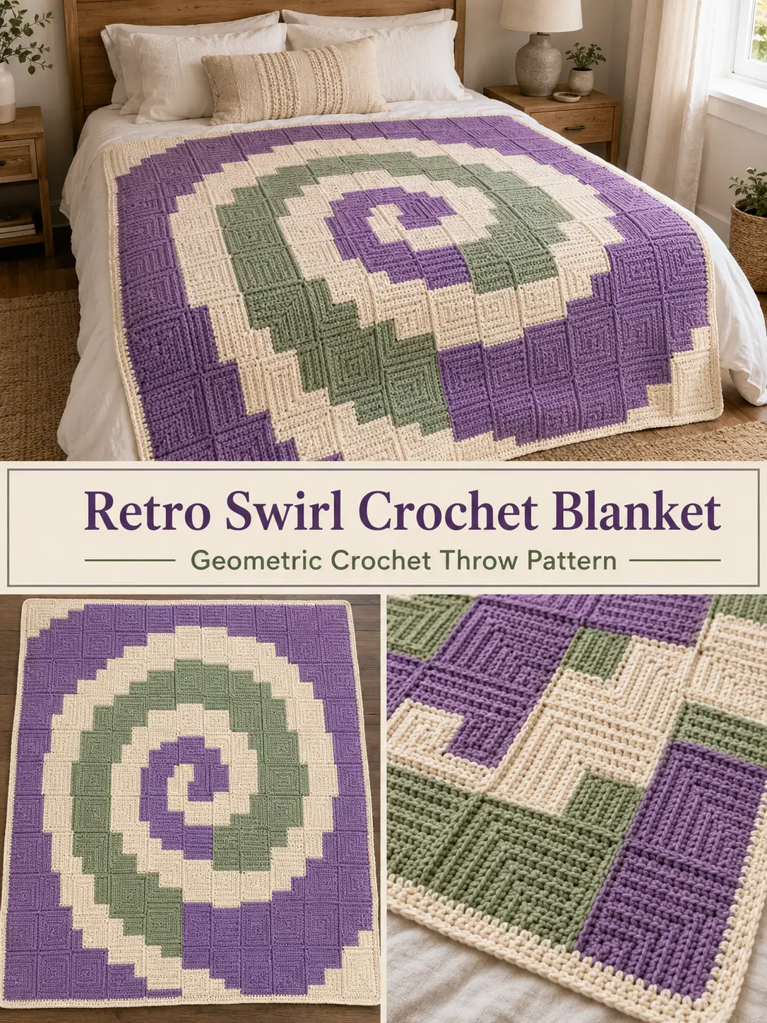 Retro Swirl Crochet Blanket Pattern