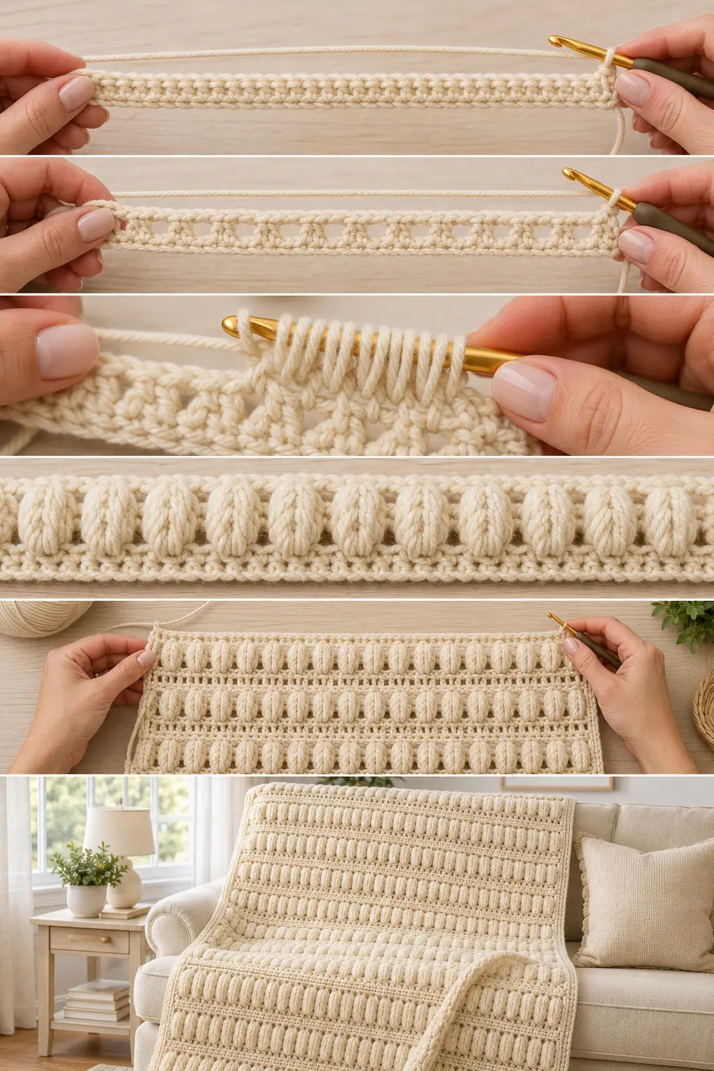 This Textured Crochet Blanket Looks Complicated—But It’s Just a Simple Repeat