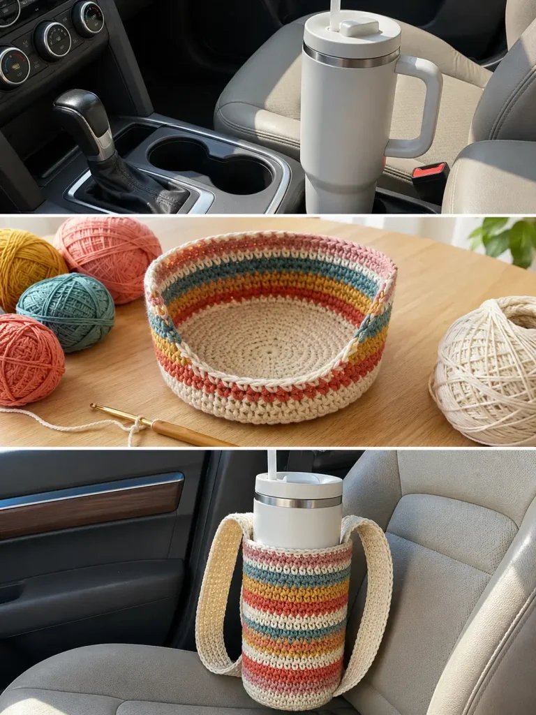 My Water Bottle Never Fit the Cup Holder—So I Crocheted This Instead