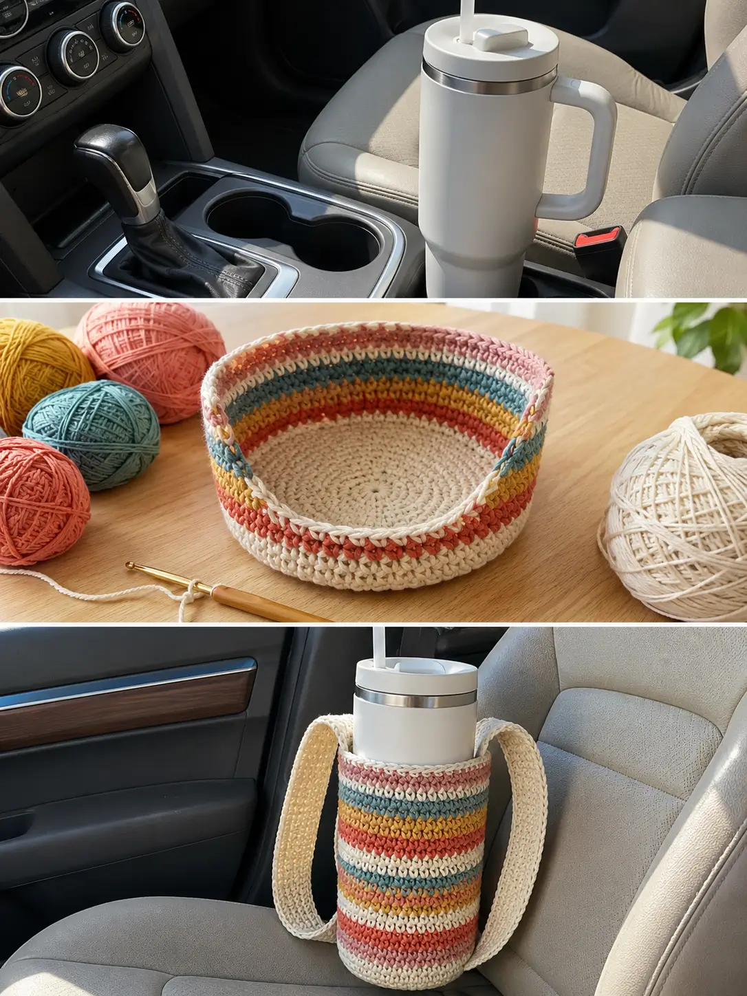 My Water Bottle Never Fit the Cup Holder—So I Crocheted This Instead