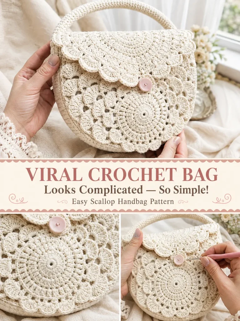 Viral Crochet Scallop Bag