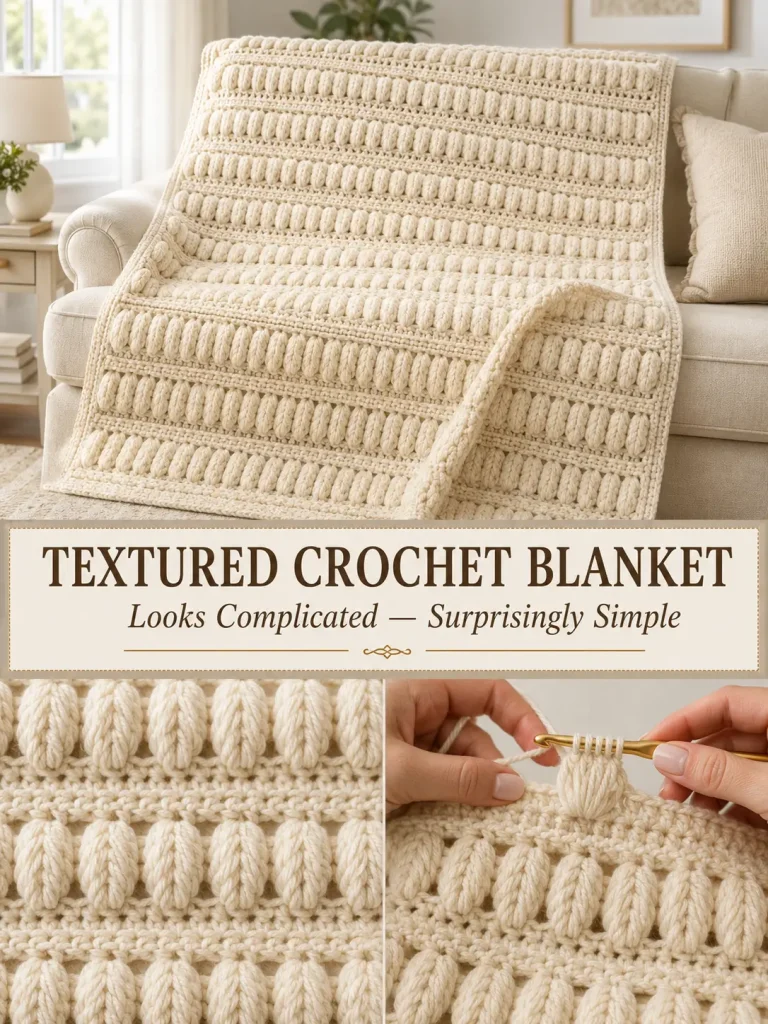 This Textured Crochet Blanket Looks Complicated—But It’s Just a Simple Repeat