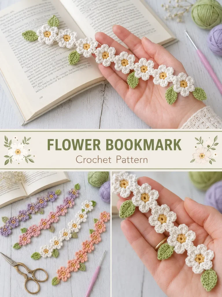 Crochet Flower Bookmark Pattern