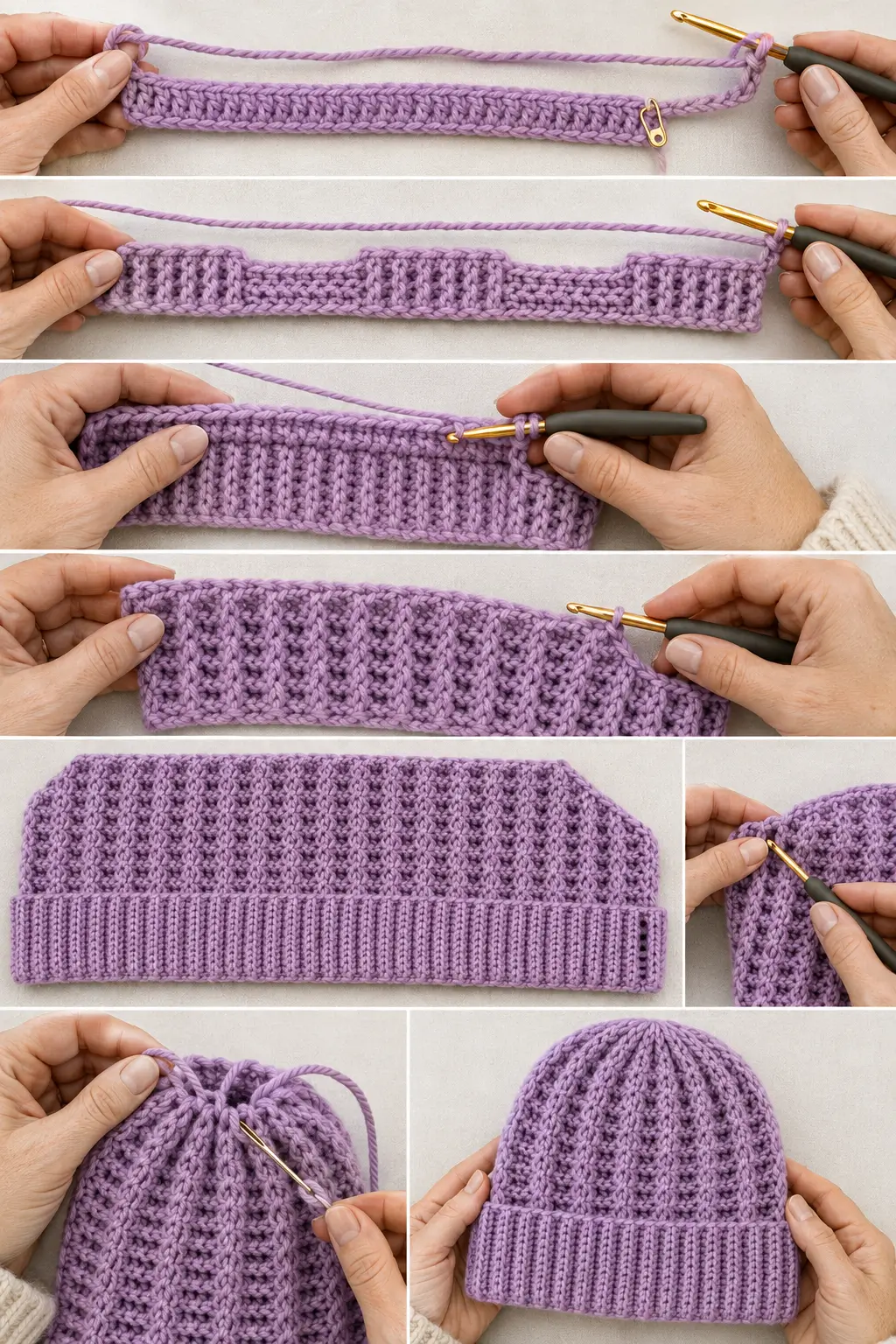 One-Skein Honeycomb Crochet Beanie Pattern