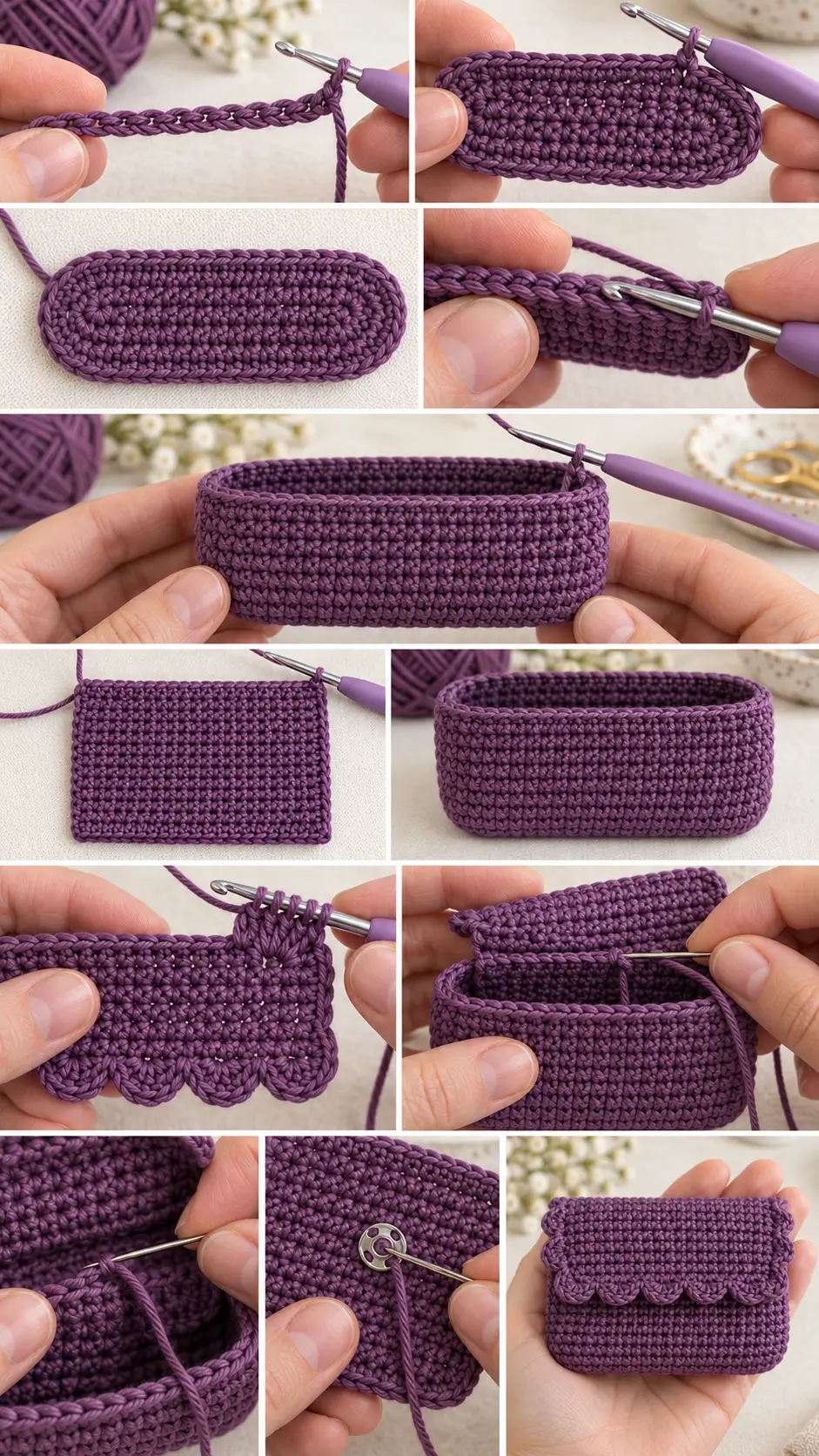 Scallop Flap Crochet Wallet Pattern