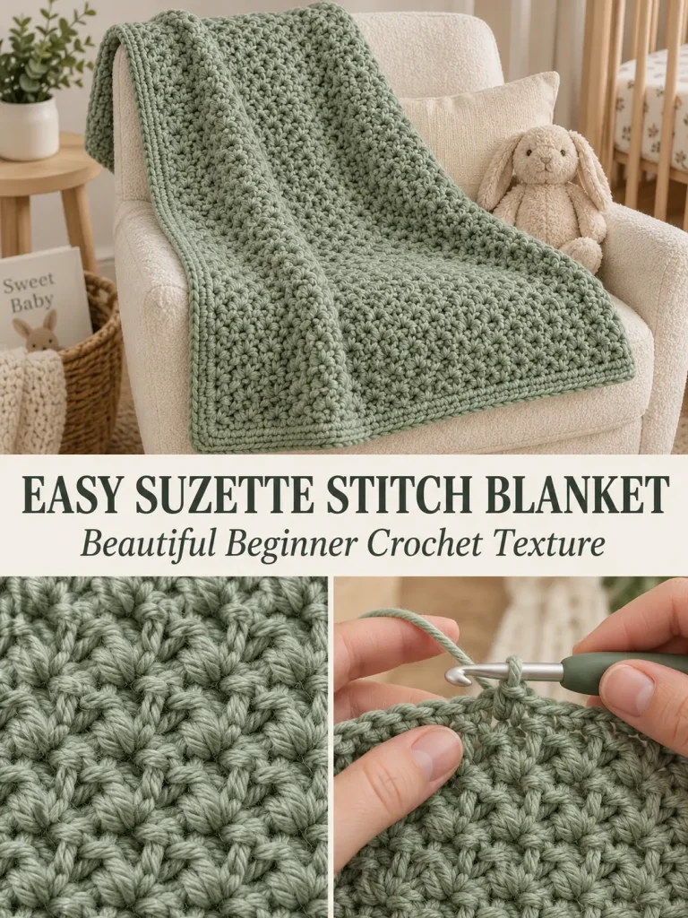 Easy Suzette Stitch Crochet Baby Blanket