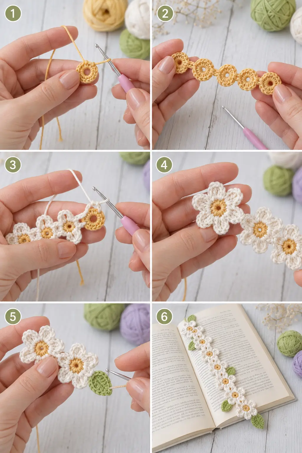 Crochet Flower Bookmark Pattern