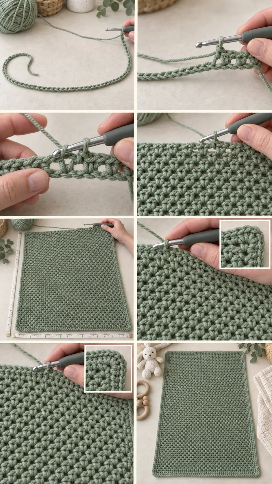 Soft Moss Stitch Preemie Baby Blanket