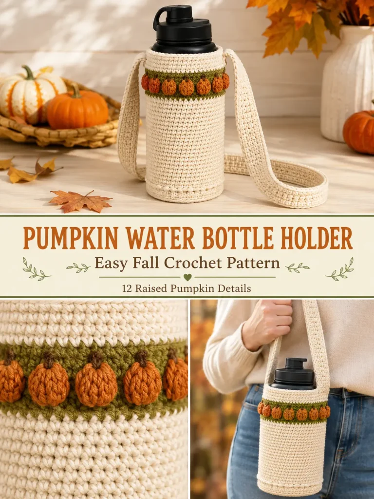 Pumpkin Water Bottle Holder Crochet Pattern