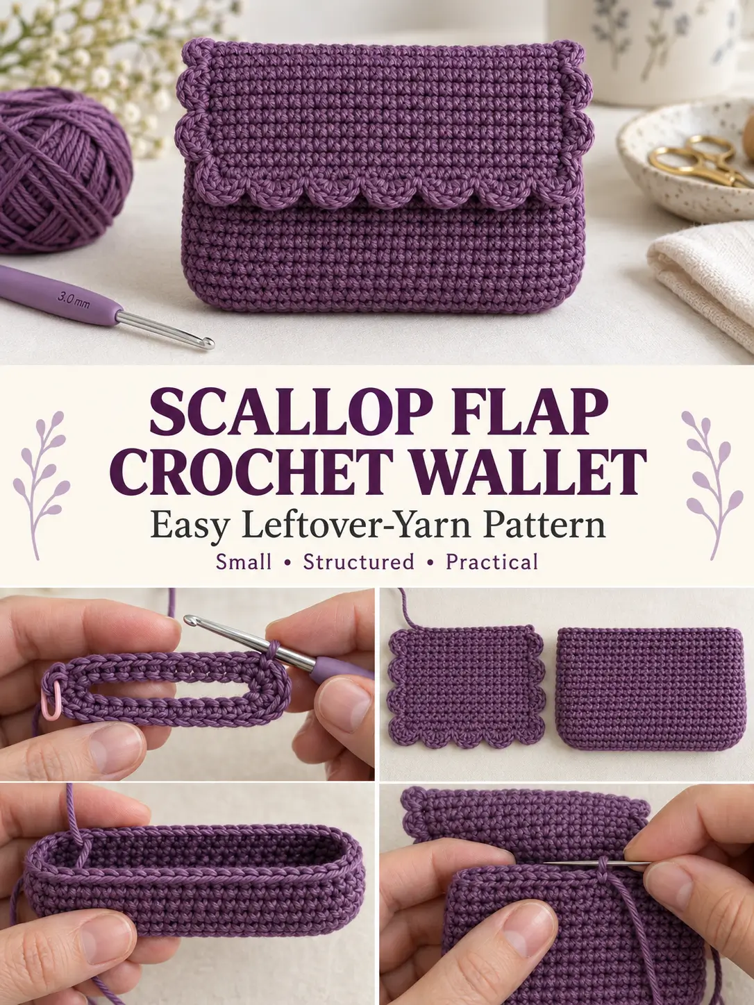 Scallop Flap Crochet Wallet Pattern