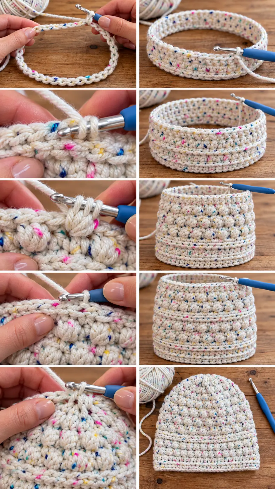 Cozy Berry Stitch Crochet Beanie Pattern